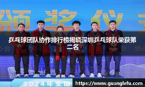 乒乓球团队协作排行榜揭晓深圳乒乓球队荣获第二名